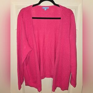 Draper James Vibrant Pink Cardigan Size 2x